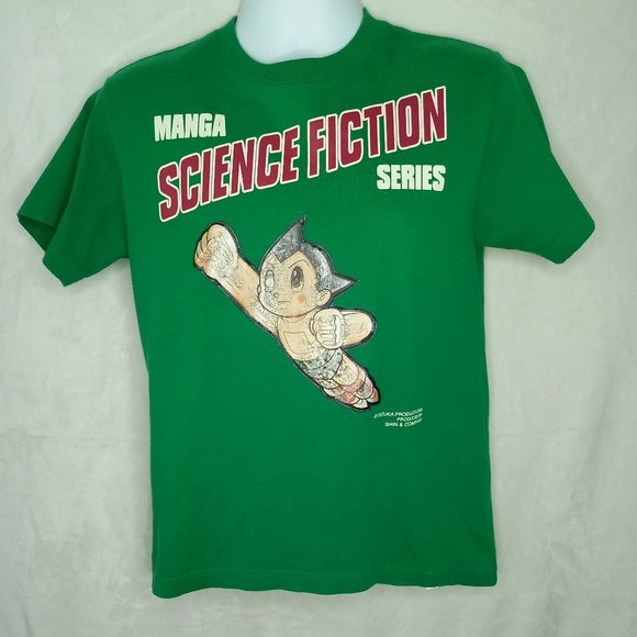 tezuka Shirts Rare Tezuka Astro Boy Hologram Magna Green T Shirt S